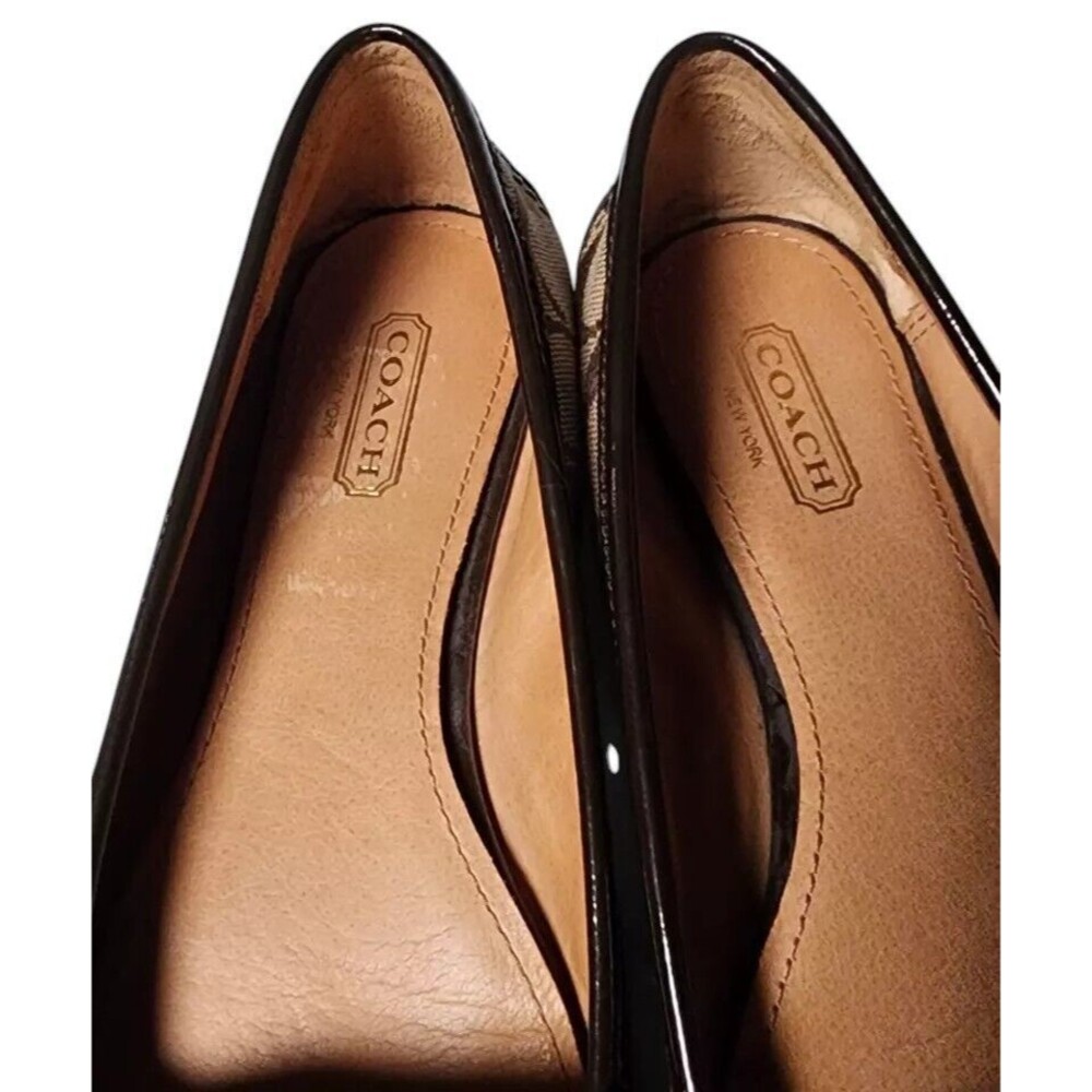 Coach Signature Canvas Loafers with Brown Accents, Size 7 - Picture 6 of 8